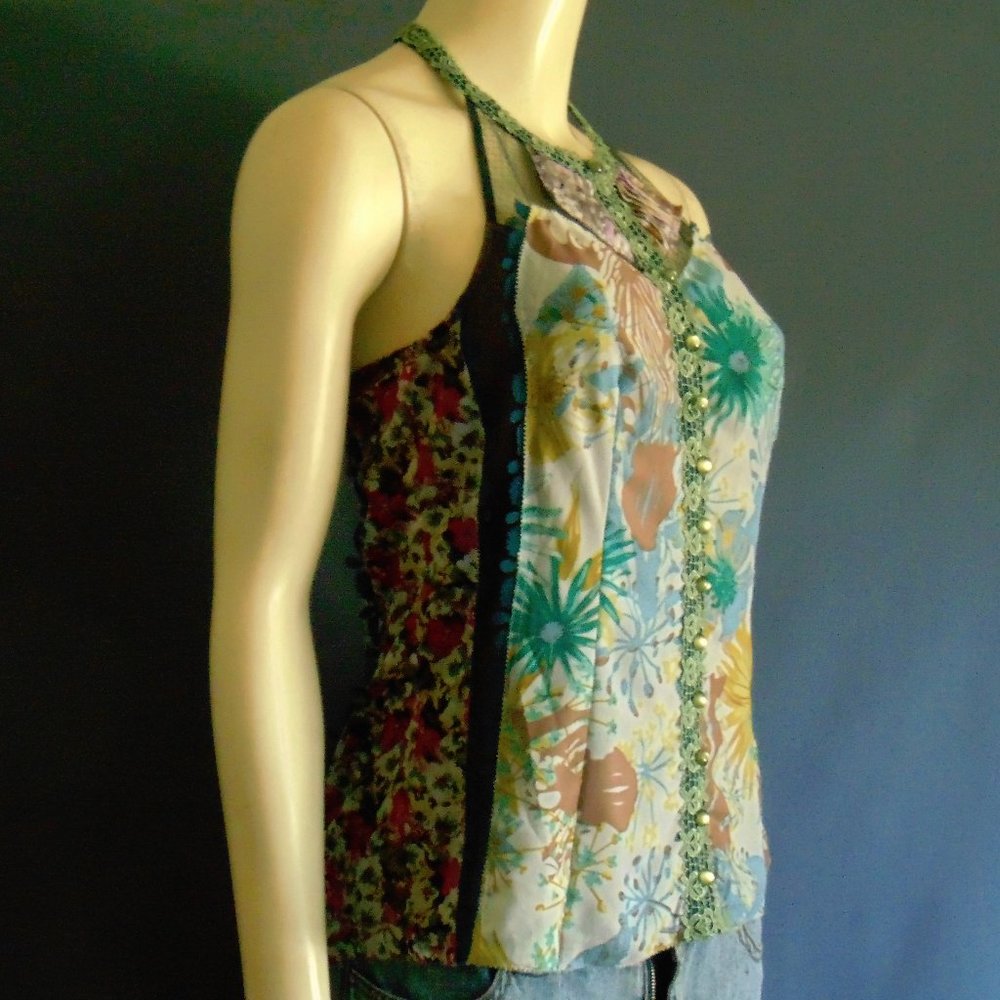 Beguile by Byron Lars Wilderflora Racerback Top 4 - Picture 9 of 13